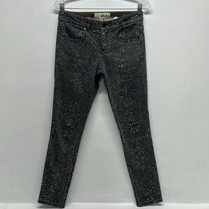 Stella McCartney Jeans Denim Straight Cotton Stretch Paint Splatter Gray Size 26